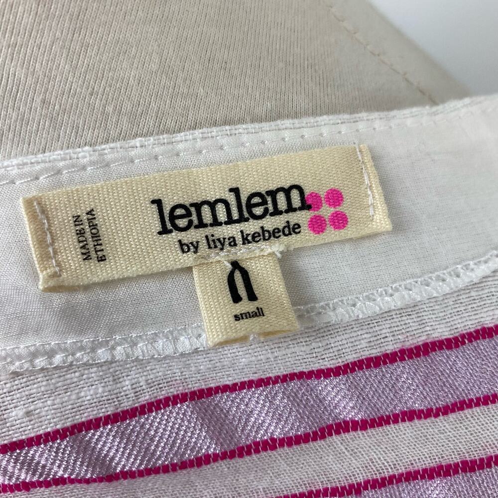 NEW Lemlem Handmade Striped Short Sleeve Top Small - Picture 7 of 7